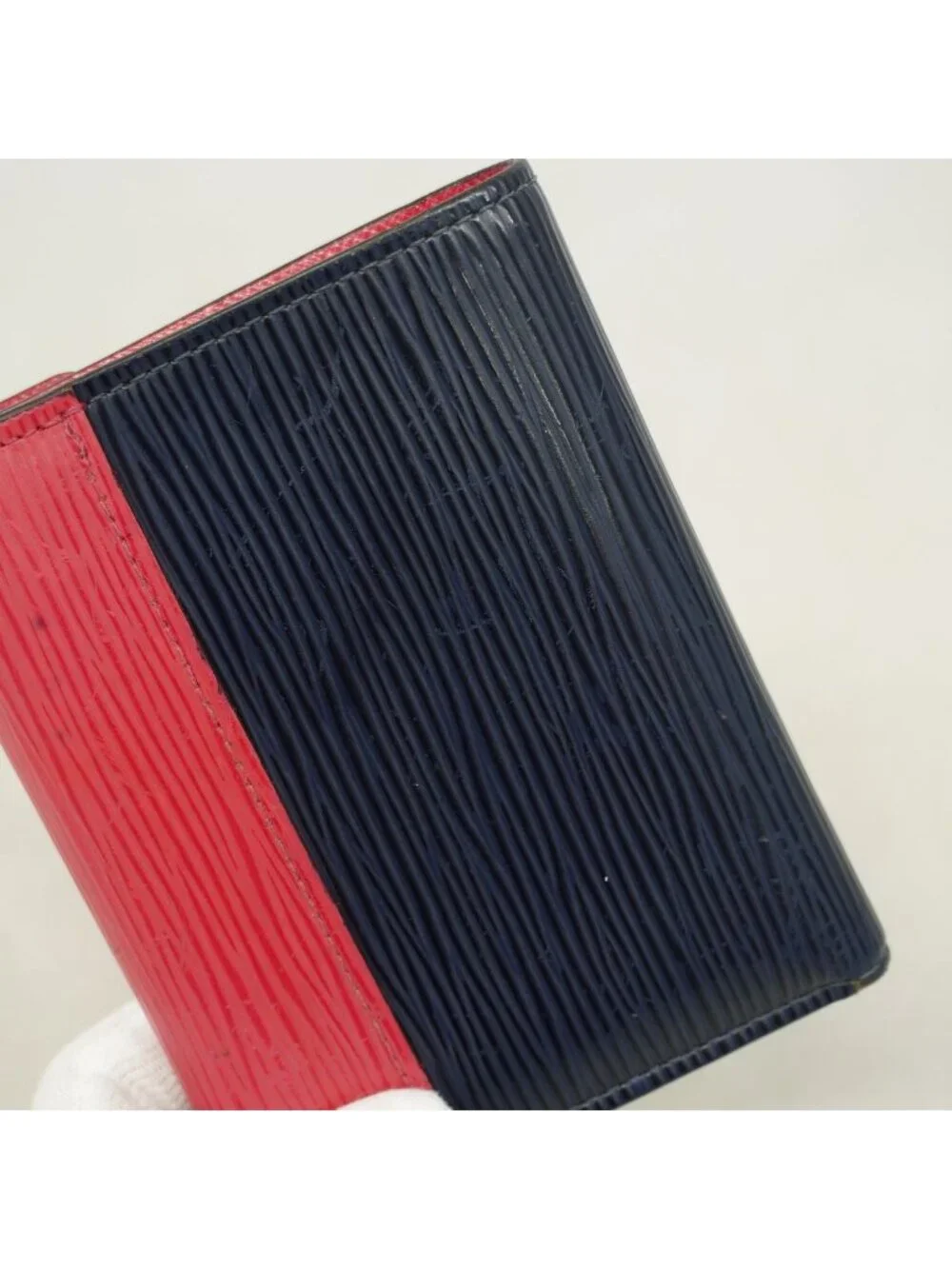 Louis Vuitton Trifold Wallet Epi Portefeuille Victorine Pink Andigo Blue